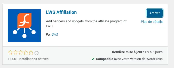 Comment installer le plugin d'affiliation LWS sur son site WordPress ?