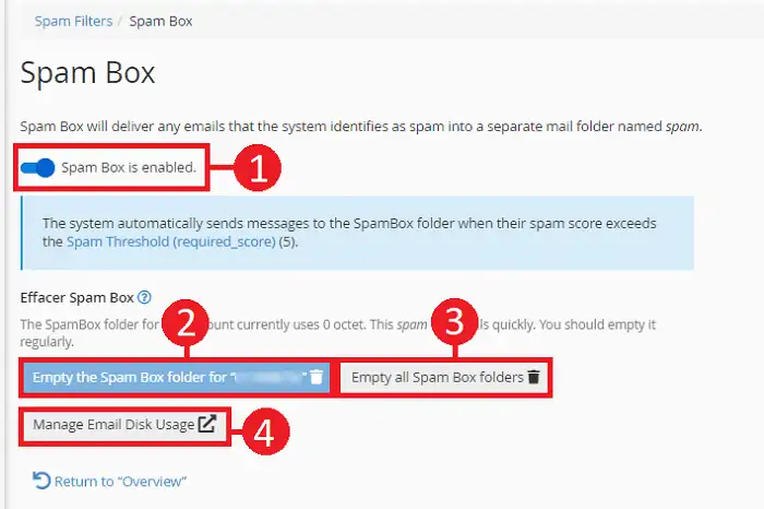 Comment utiliser l'outil Spam Filter sur votre formule cPanel ?